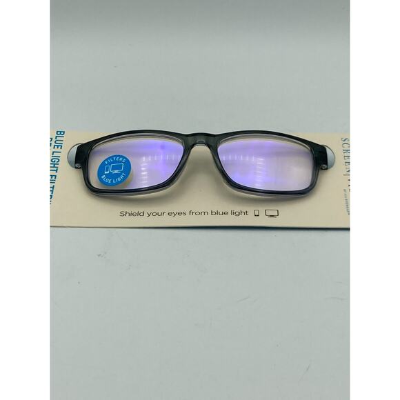 ICU Eyewear Screen Vision Filter Blue Light Reading Glasses +3.00 Blue/Gray - Picture 1 of 8
